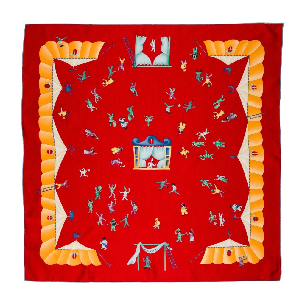 Bvlgari David Pizzigoni Silk Scarf Nwot